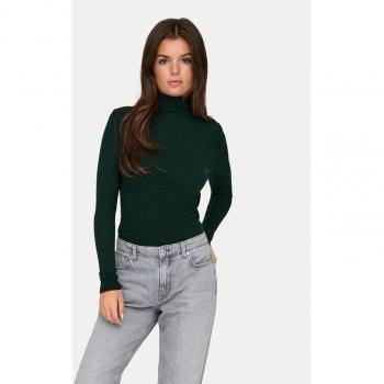 ONLY Karol Slim Fit Rollkragenpullover in Dunkelgrün