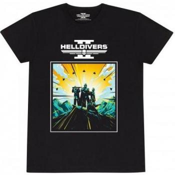 Unisex Helldivers 2 XL Black 2D Logo Shirt