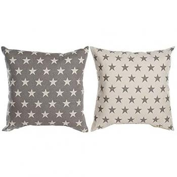 Tapisserie d’oreiller étoilée – beige & marron – 60 cm