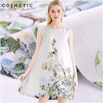Vestido Cheongsam de Tela de Lino 140 cm