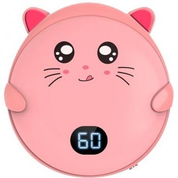 Winter Mini Hand Warmer Portable USB Rechargeable Kitten Design 8000mAh Power Bank Double Sided Quick Heating