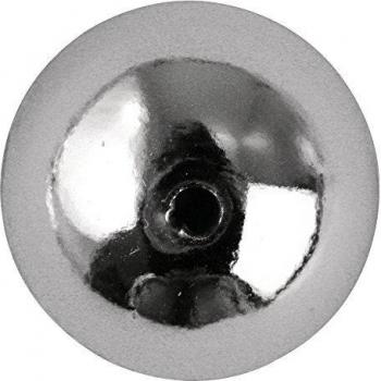 Zilveren kunststof kralen, 8 mm ø, 26 stuks in doos