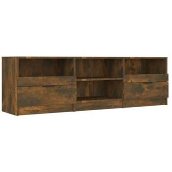 Meuble Multimédia Chêne Fumé 150 x 33,5 cm
