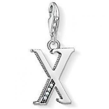 Charm de Plata Letra X con Circonitas Thomas Sabo