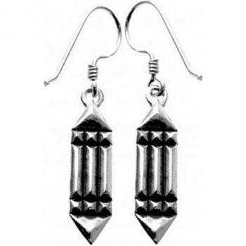 Boucles d'oreilles en argent 925, 35mm de long, fermeture Atlante, style hippie pour femme