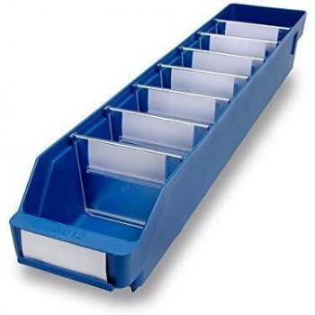 Regalkasten STEMO, hochschlagfest, blau, 600 x 118 x 95 mm, VE 30