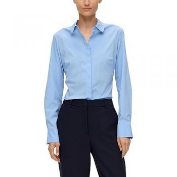S.Oliver BLACK LABEL Damenbluse mit verdeckter Knopfleiste