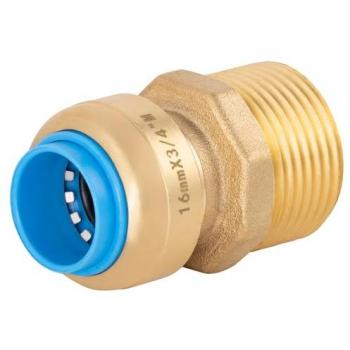 Raccord laiton mâle 20x27 Ø16 mm TOUT PUSH