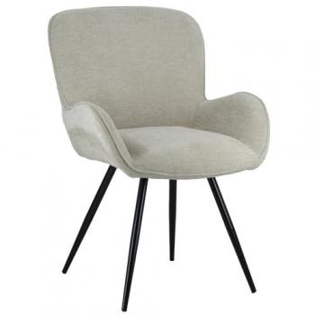 STILVOLLER BEIGE CHENILLE-STUHL
