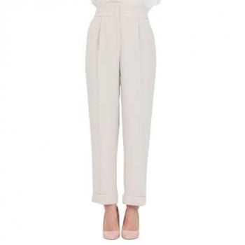Pantalon Beige EAX à Ceinture Haute