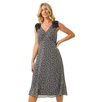 Women's Black Roman Petite Spot Print