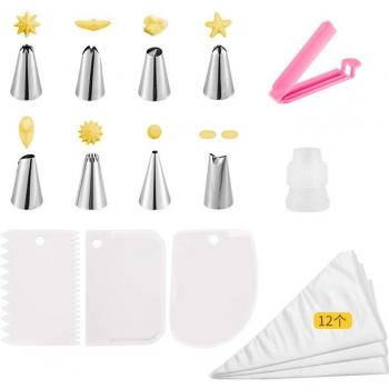 Set de douilles à glaçage en forme de fleurs, 14 pièces