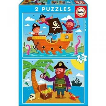 EDUCA Piratenpuzzle: 40 Teile, 2x20, ab 3 Jahre