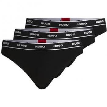 Hugo Unterwäsche Stringtangas 3er Set Schwarz