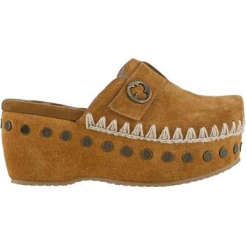 Suede Clog Standard Cognac 37
