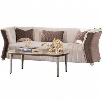 Europäisches Sofa 3 Sitzer Braun