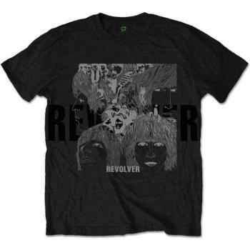 The Beatles „Reverse Revolver“ Folient-Shirt – XL, Schwarz