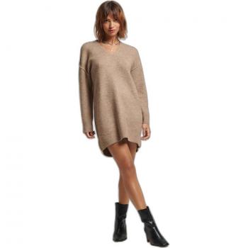 Femme Tricot Col en V Robe Pull Superdry