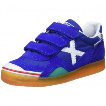 Munich Gresca Kids Indoor Soccer Shoes UK 11 Blue Velcro