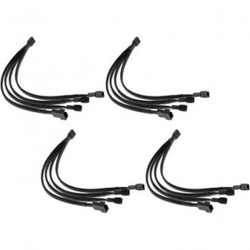 4Pcs 4‑Pin PWM Fan Splitter Cable