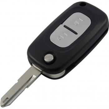Jingyuqin 2/3 Button Flip Remote Key Case for Renault Fluence, Clio, Megane, Kangoo, Modus, Lada VA2/HU83/Ne72