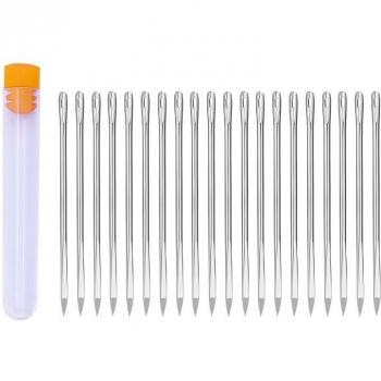 Rorgoto – kit d'outils de couture en cuir, aiguilles en acier inoxydable, bouteille en plastique, 50/70/75mm