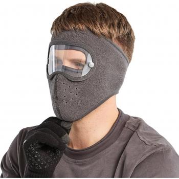 Full Face Protection Headgear with Anti-Fog Goggles for Hiking and Cycling