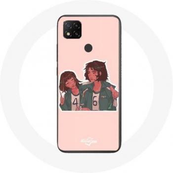 Funda de silicona Xiaomi Redmi 9C Squid Game Ji Yeong y Kang Sae Byeok