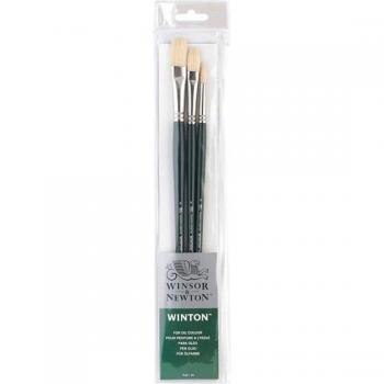 Winsor & Newton Set di Spazzole Woc a Manico Lungo