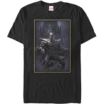 Thanos Throne Black Men's Cotton T-Shirt (Size M)