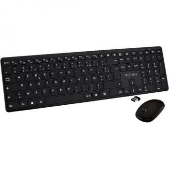 Dammi V7 CKW550FRBT Tastiera AZERTY con mouse Bluetooth nero