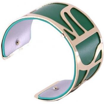 Goldfarbener Armreifen aus Leder