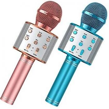 Wowstar Wireless Microphone, Karaoke Bluetooth Microphone for Kids Adults, Portable Toy Karaoke Mic Speaker Machine, Home KTV Player Support Android & iOS Devices for Party Singing