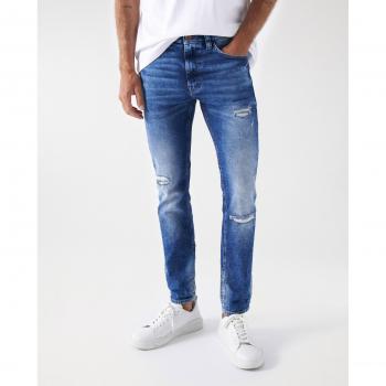 Pantalones Skinny Salsa Jeans Craft Series Destroyed en Color Azul Claro