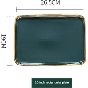 Nordic Emerald Ceramic Steak Plate