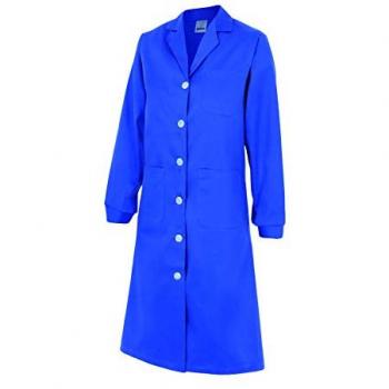 Bata Laboral Terigal Mujer Manga Larga Talla 48 Azul