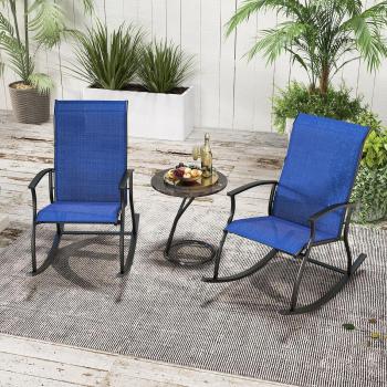 GOPLUS Chaise Bascule de Jardin