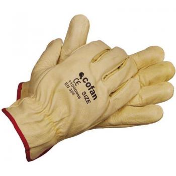 Guantes de piel de vacuno Cofan T‑8 (blíster 12 pares) Amarillo