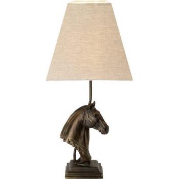 Eclipse Bronze Patina Horse Bust Table Lamp