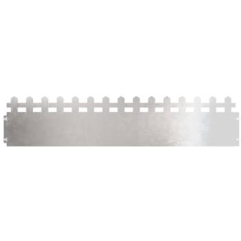 Silver Lawn Border Trim Set (20 pcs) – Stainless Steel, VidaXL – 103 x 0.05 x 22 cm