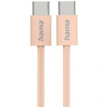 USB C 1 m Hama Fabric in Telo Arancione