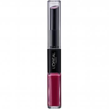 L'Oreal Paris Lippen Make-up Infaillible Lippenstift, 214 Raspberry for Life/Liquid Lipstick für 24 Stunden volle Lippen mit feuchtigkeitsspendendem Lippenpflege