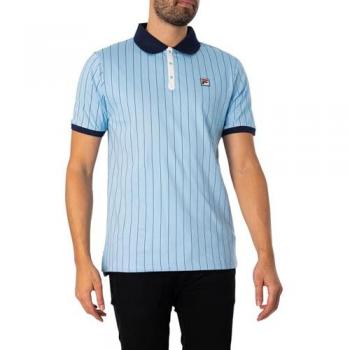 Fila Men's Classic Vintage Striped Polo Shirt