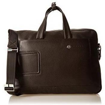 Piquadro Brown Briefcase with Laptop Compartment for Men, One Size