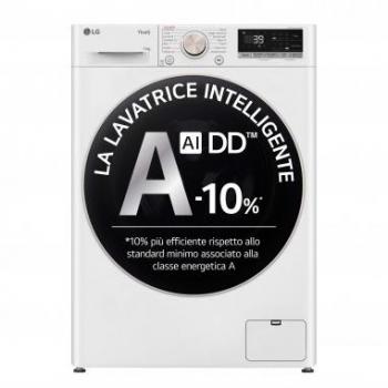 LG F4R7011TSWG Lavatrice 11kg AI DD, Classe A-10%, 1400 giri, TurboWash, Vapore
