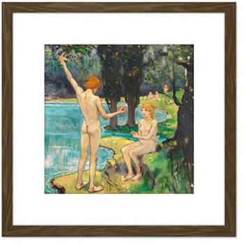 Paradise in Wood: Hofmann Adam Eve 8×8” Square Picture