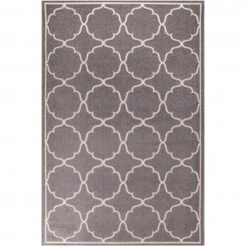 Tapis Extérieur Kilim Ø150cm Gris Clair Rond Kuma