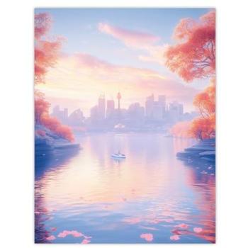 Coastal Dreamscape: Autumn Sunrise in Japan (Blue, 24x32)