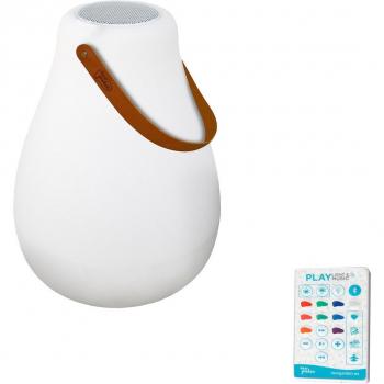 Lampara portatil con altavoz a bateria kurby play ø28x37 cm