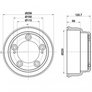 HELLA 8DT 355 303-221 Éléments de freinage à tambour